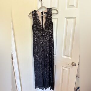Lulu's Amora black lace jumpsuit size S
